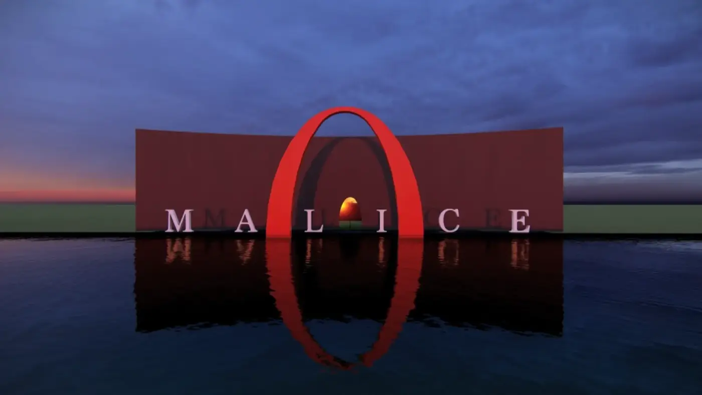 the 0Malice monument over water