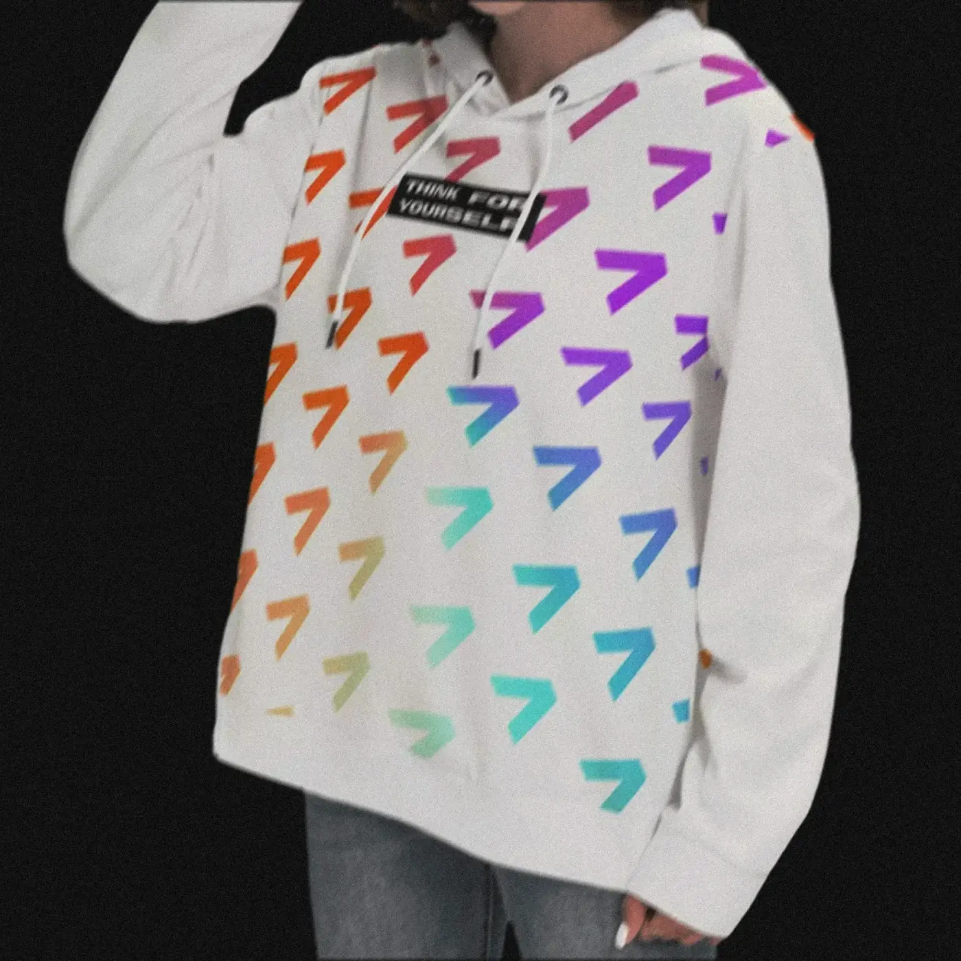rainbow arrow hoodie