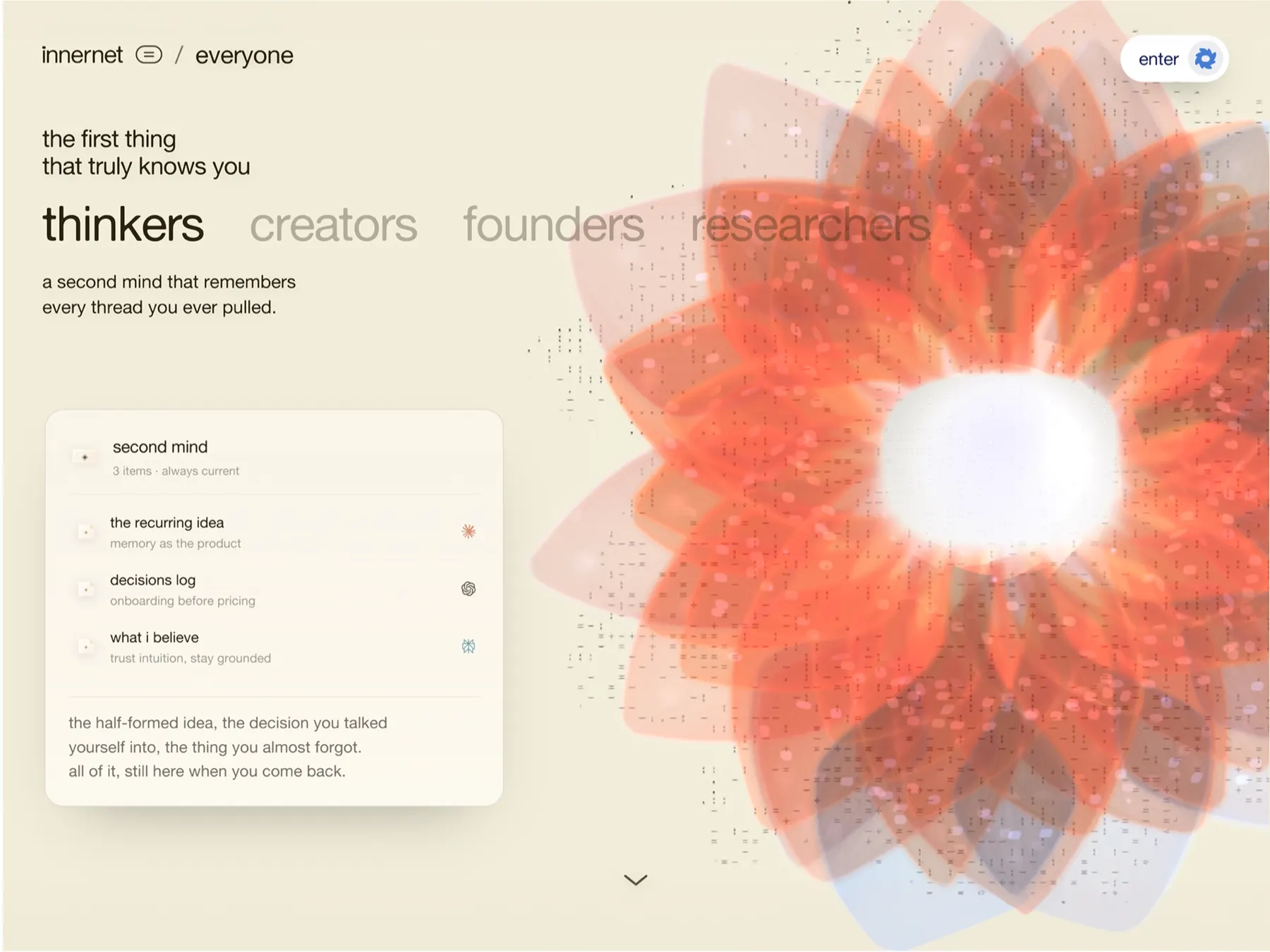 innernet for thinkers, creators and founders
