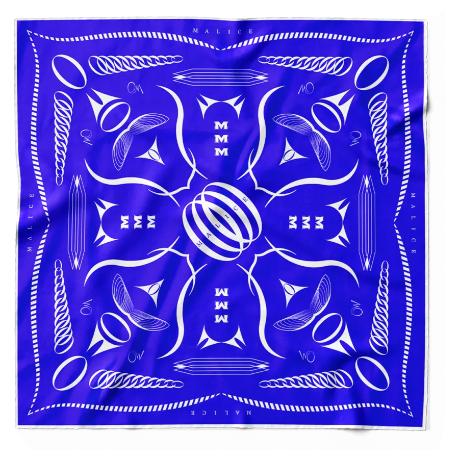 0Malice bandana in blue